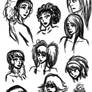 sketches: femal OCs