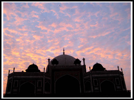 exteriors of Humayun tomb..