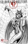 One Sketch 9: Succubus in the shower by Shono