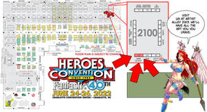 HeroesCon 2022: Artist Alley Map