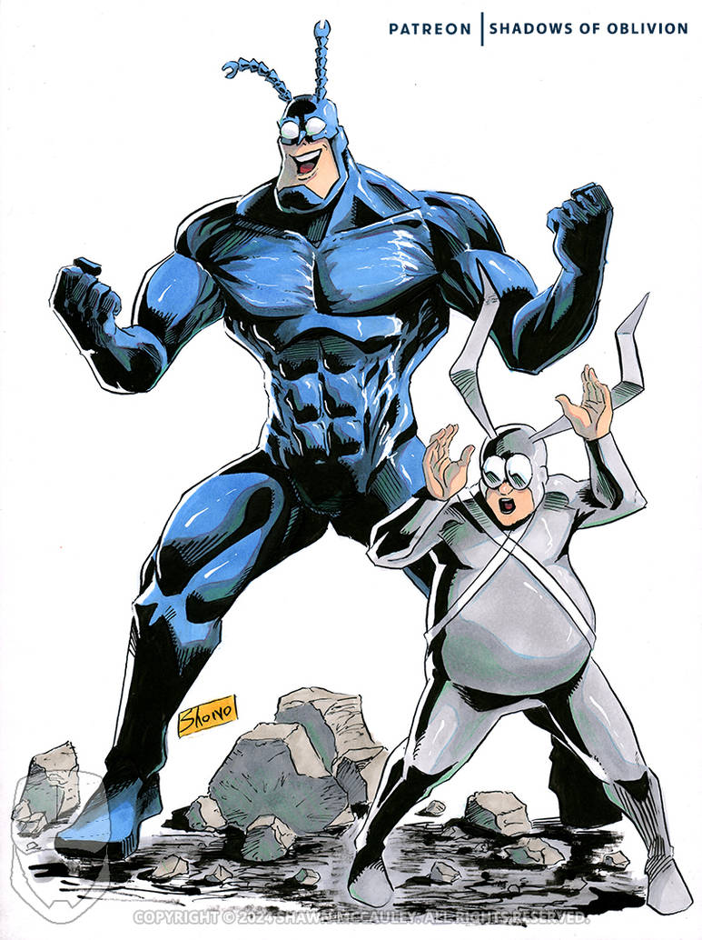COMMISSION: The Tick and Arthur by Shono on DeviantArt