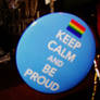 Keep calm and be proud button