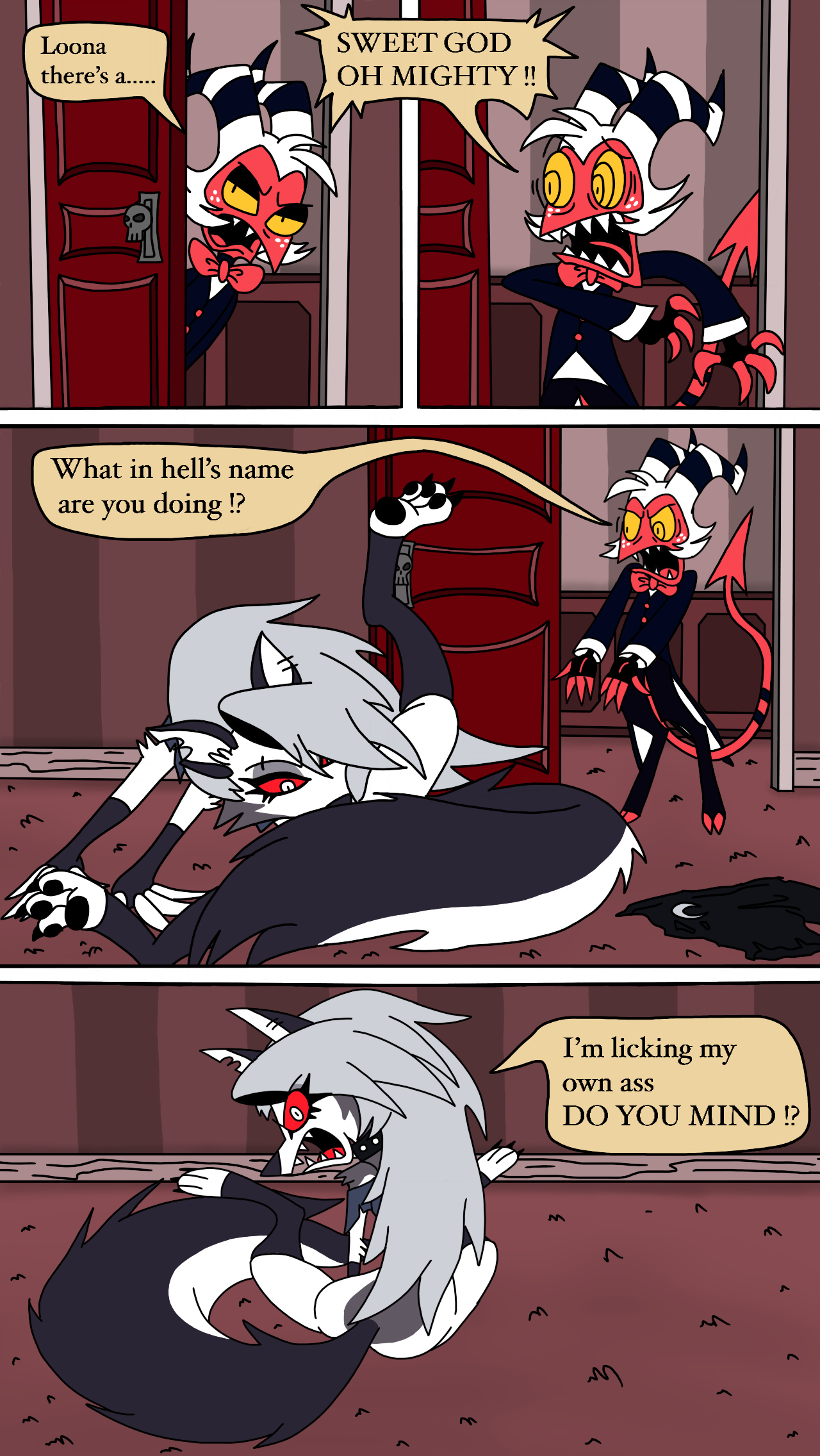 Loonas private time (Helluva boss short comic) by Darkness9000A on