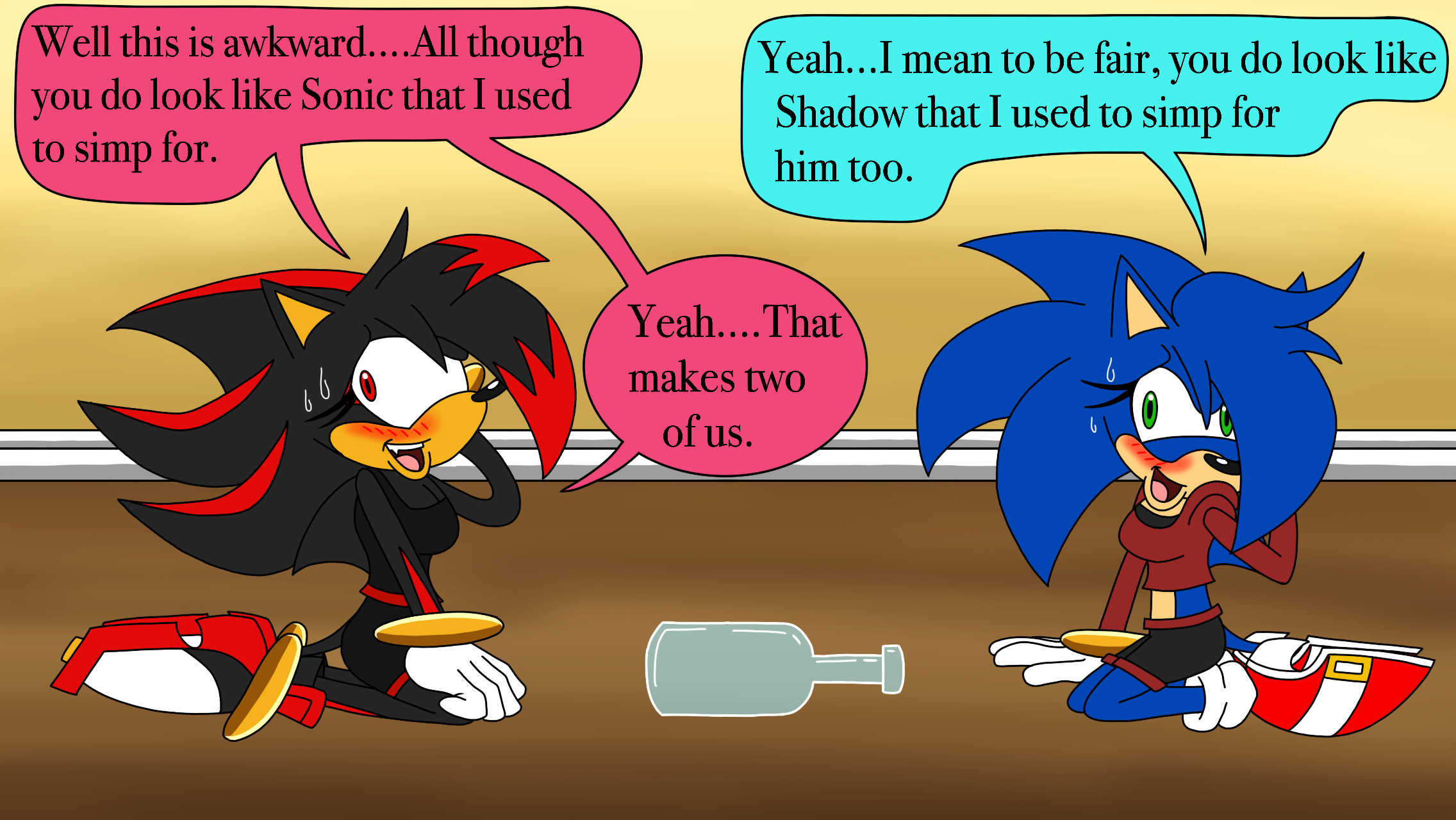 DARK SONICA KISSES SHADOW! - [Sonic Comic Dub] 