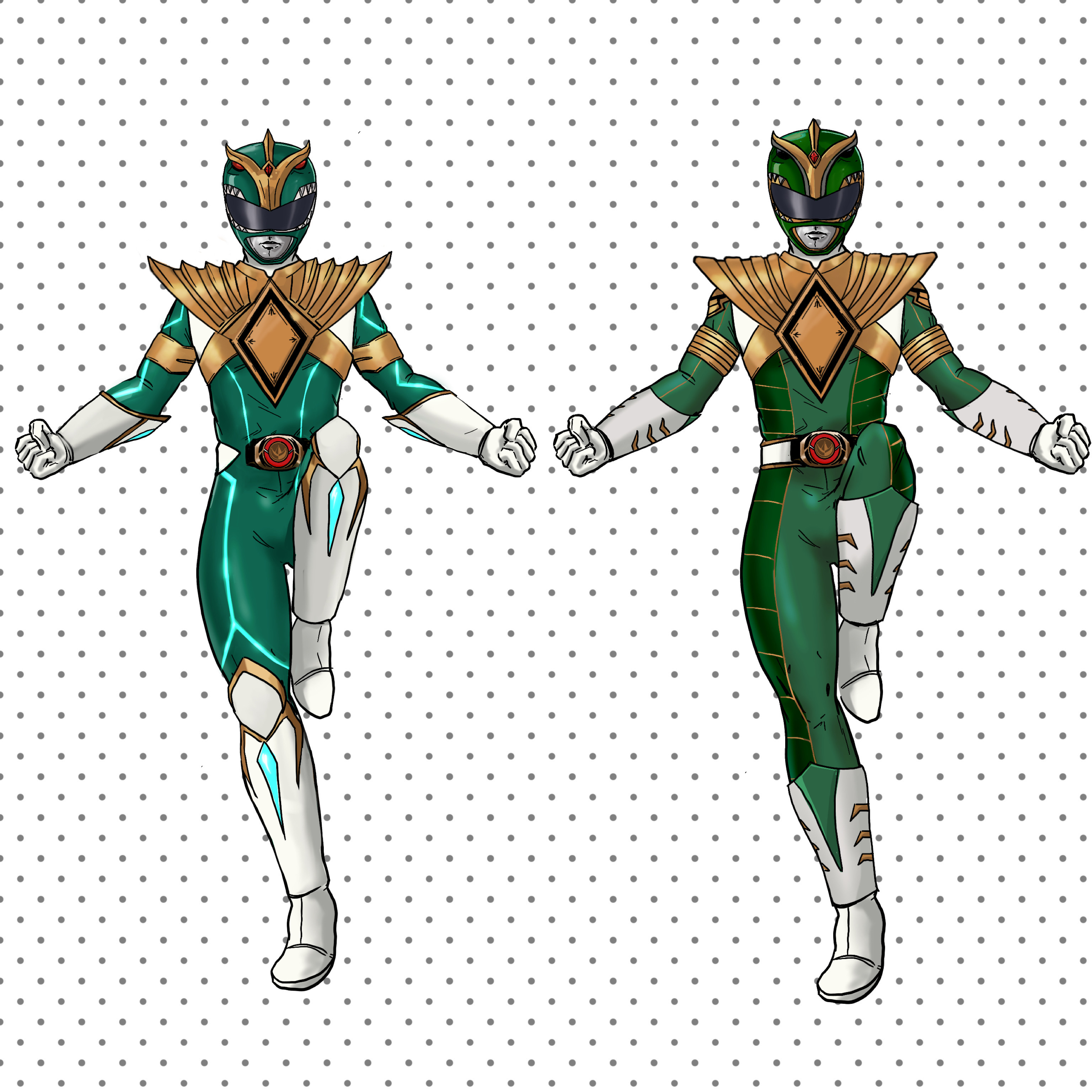Green Ranger variants by Xtophe on DeviantArt