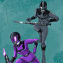 Purple and Gray Quantum Rangers