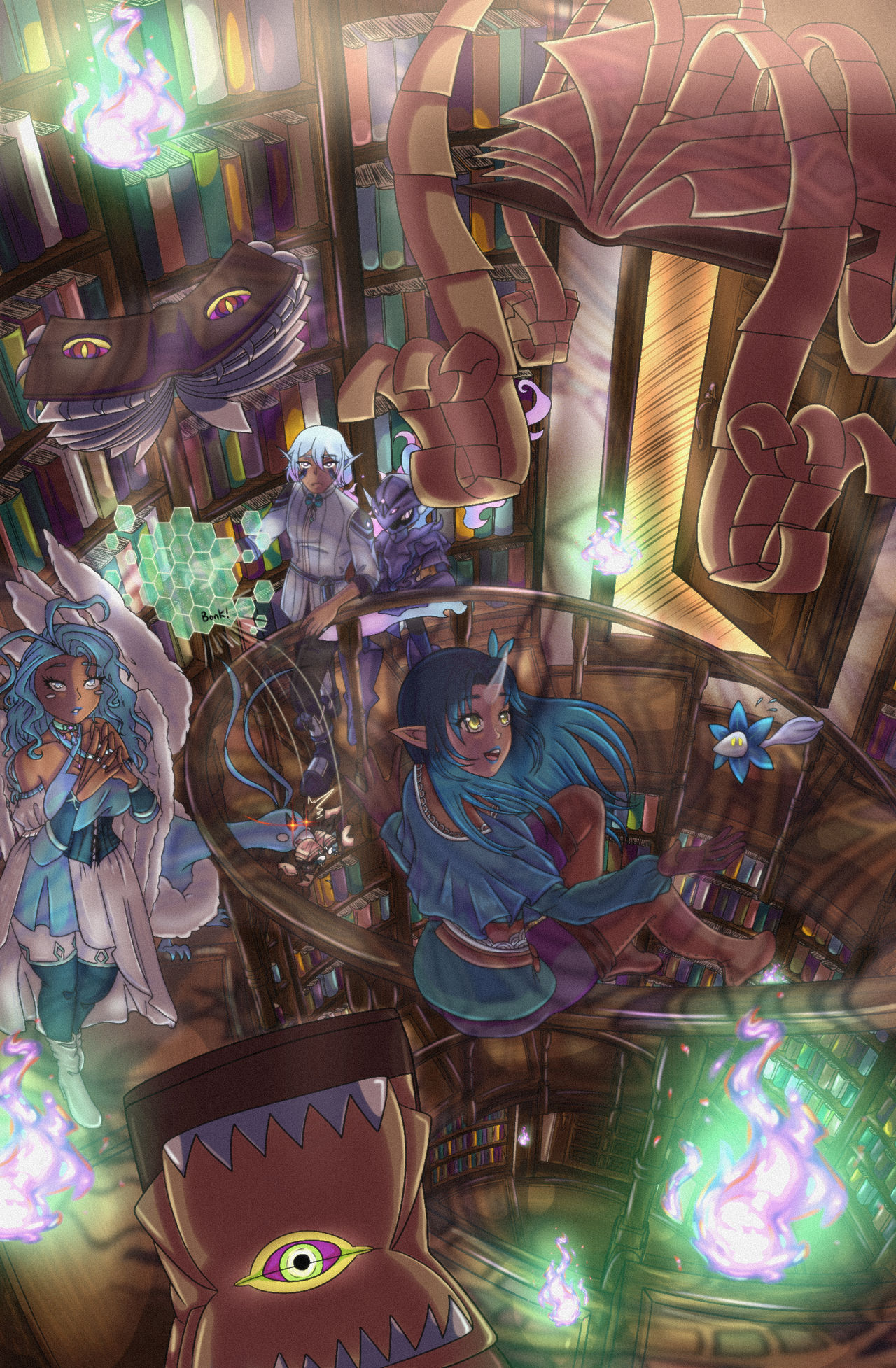 Fantasy Library Avatar A Trip Through The Library by LunaliaArts on DeviantArt