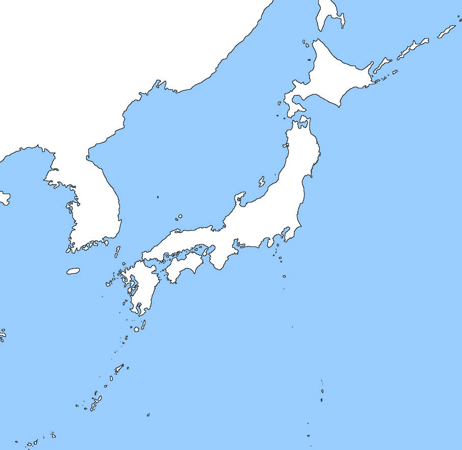 Blank Map Of Japan And Korea By Ericvonschweetz On Deviantart