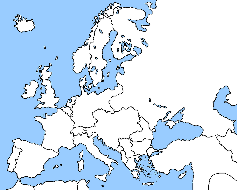 Blank Map Of Europe 1914 By Ericvonschweetz On Deviantart Blank Map Of Europe Ww1