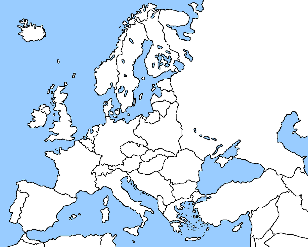Blank Map Of Europe WW2