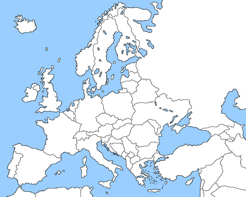 Blank Europe Map Printable