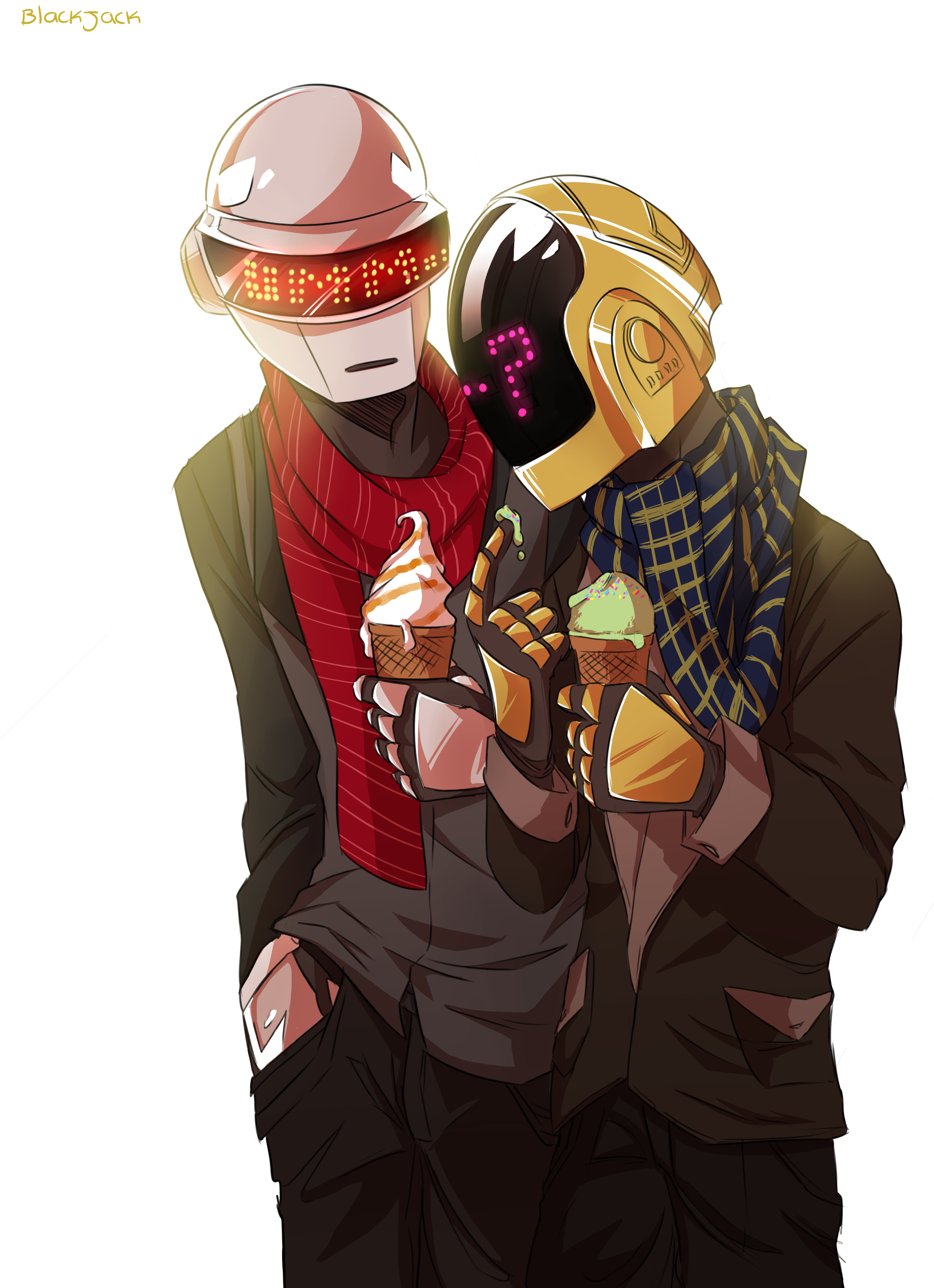 Skråstreg Forventning Diplomati Daft Punk ice cream by Patt-Fry on DeviantArt