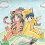 Sango And Miroku- Shippo Style