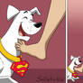 Commission: Lois Lane tickles Krypto