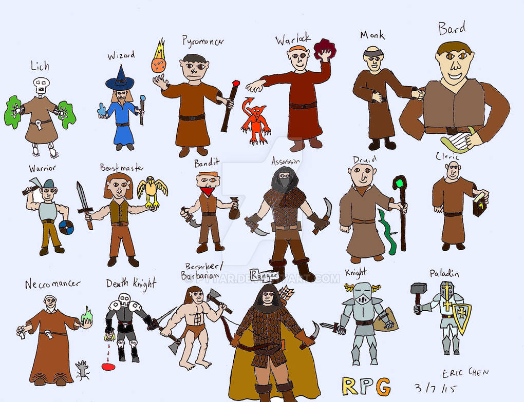 RPG CLASSES By Pytar On DeviantArt fantasy-life-james96