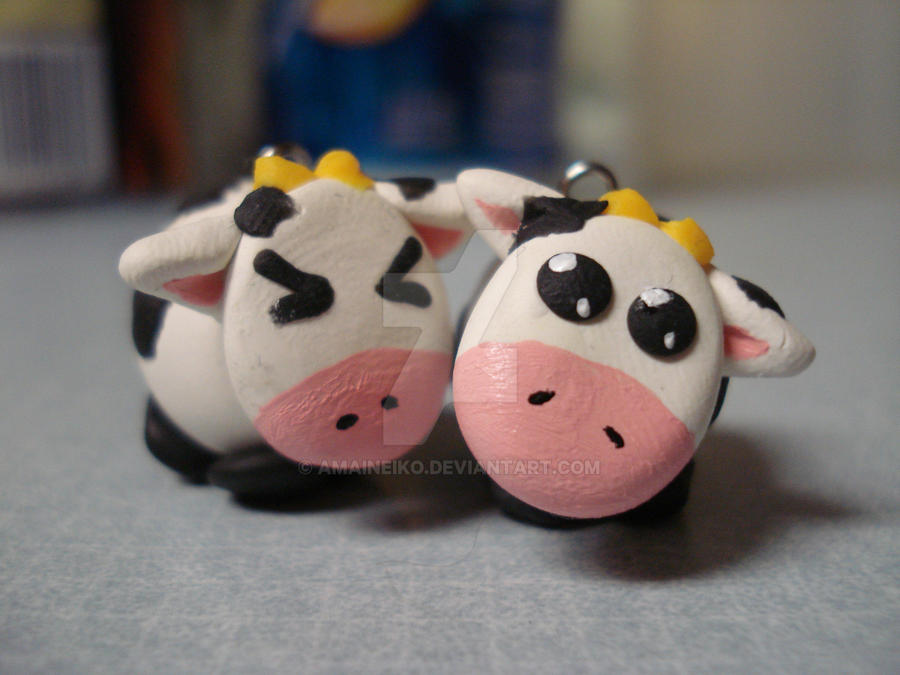 Sculpey Clay Cow Charms