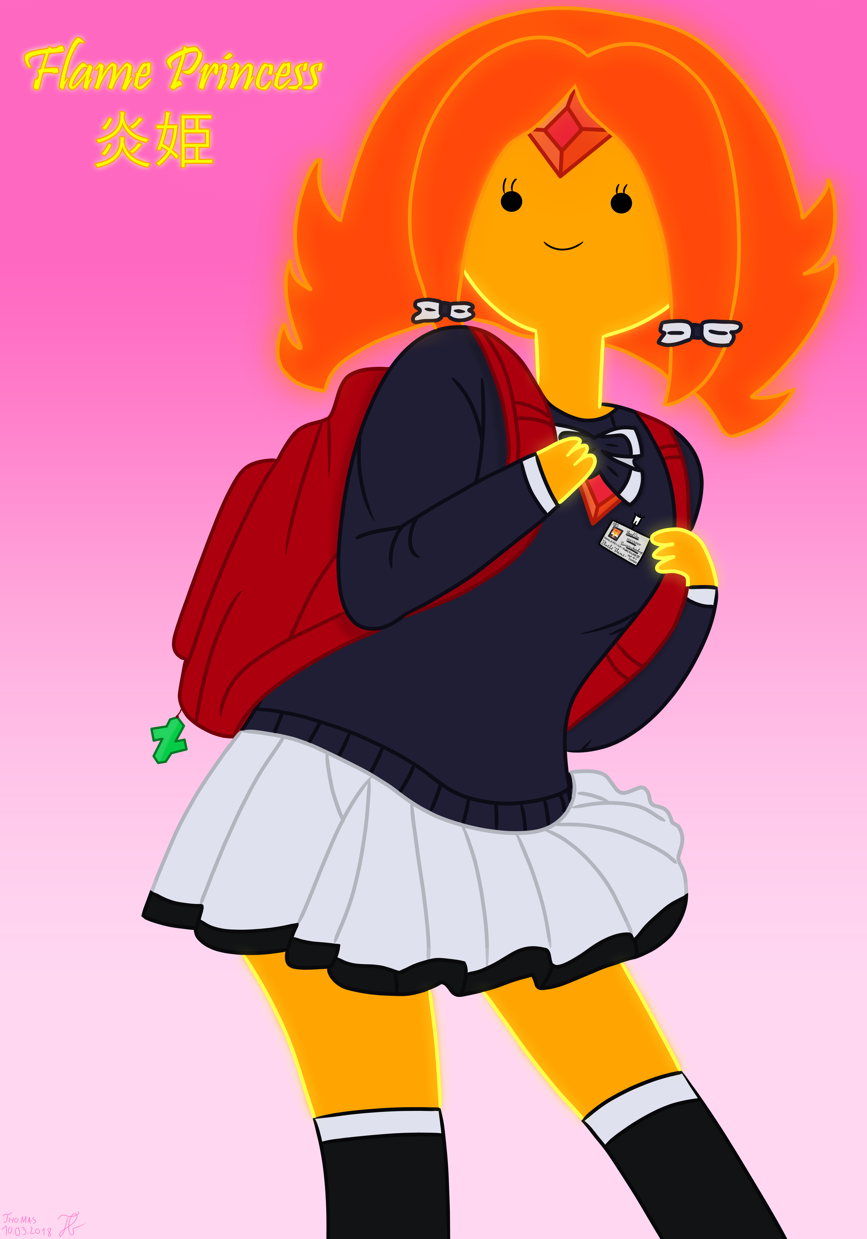 School Girl Flame Princess