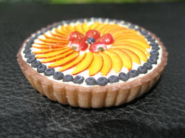 polymer clay fruit tart