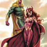 vision and Scarlet Witch marvel