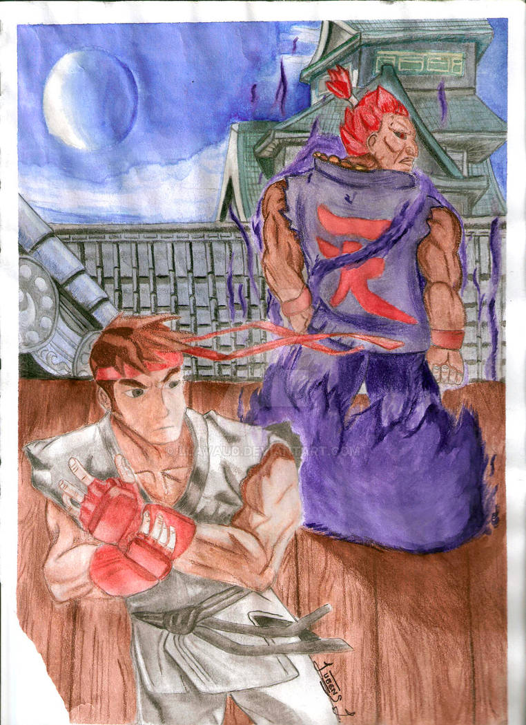 Akuma Ryu Rivalry Ryu vs Akuma by llavaud on DeviantArt