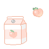 F2U l Peach milk aesthetic set with background