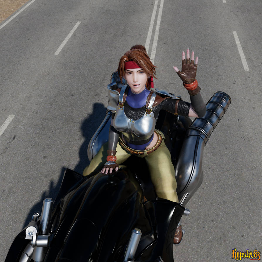 Jessie Rasberry on Bike - FF7R #01 by Hypster83 on DeviantArt