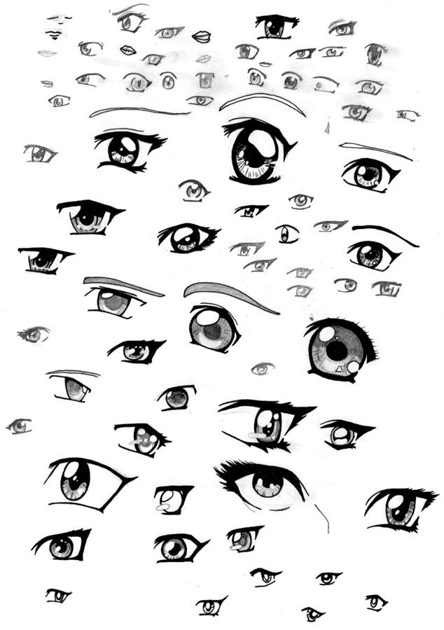 Anime eyes sheet by Heterogeneity on DeviantArt