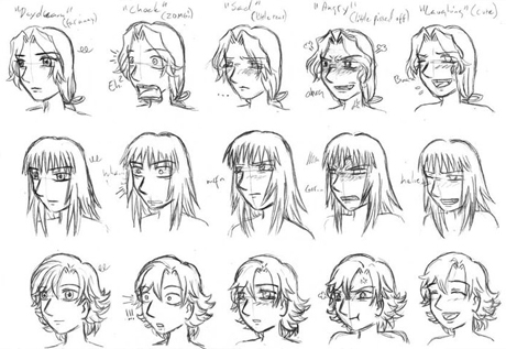 Anime Expressions (Guys) by Gracey88 on DeviantArt