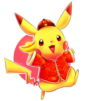 Chinese pikachu of prosperity