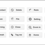 Google Plus Styled Buttons Ico