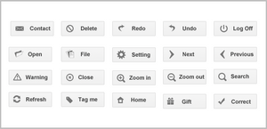 Google Plus Styled Buttons Ico