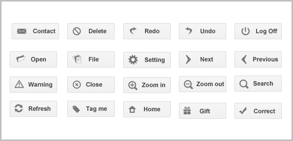 Google Plus Styled Buttons Ico