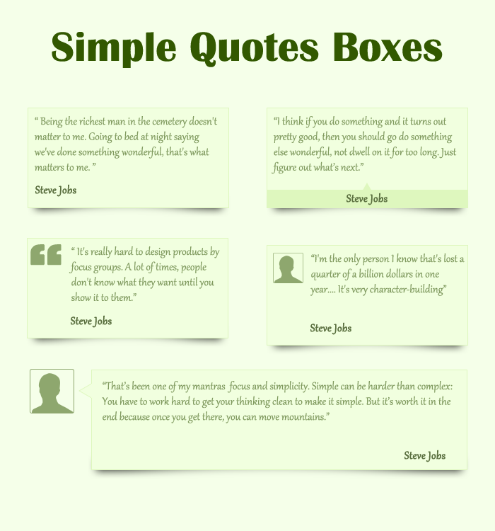 Simple Quotes Boxes