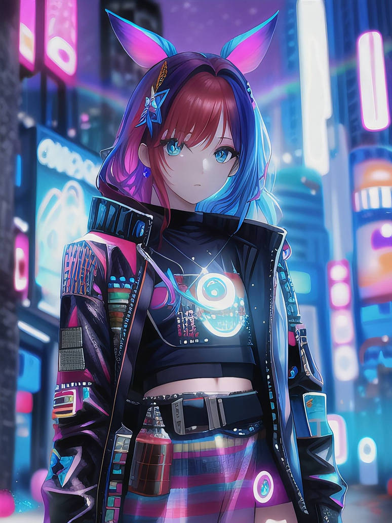 Anime Cyberpunk Girl wallpaper by A+ Anime - Download on ZEDGE