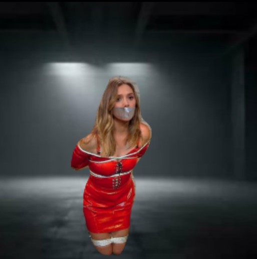Elizabeth Olsen gagged photo edit