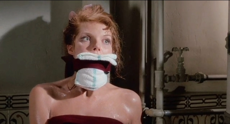 Samantha Eggar gagged