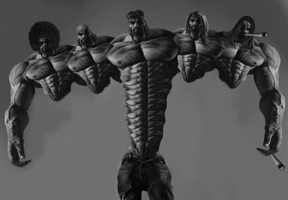 Download Muscular Giga Chad Wallpaper