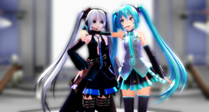 MMD Hagane Miku and Hatsune Miku