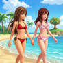 Sora and Kairi at the Beach (New and Improved!) 2