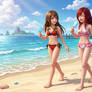 Sora and Kairi at the Beach (New and Improved!) 6