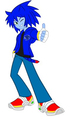 Prince Sonic the Hedgehog: Human Sonic (Equestria Girls Style) V2