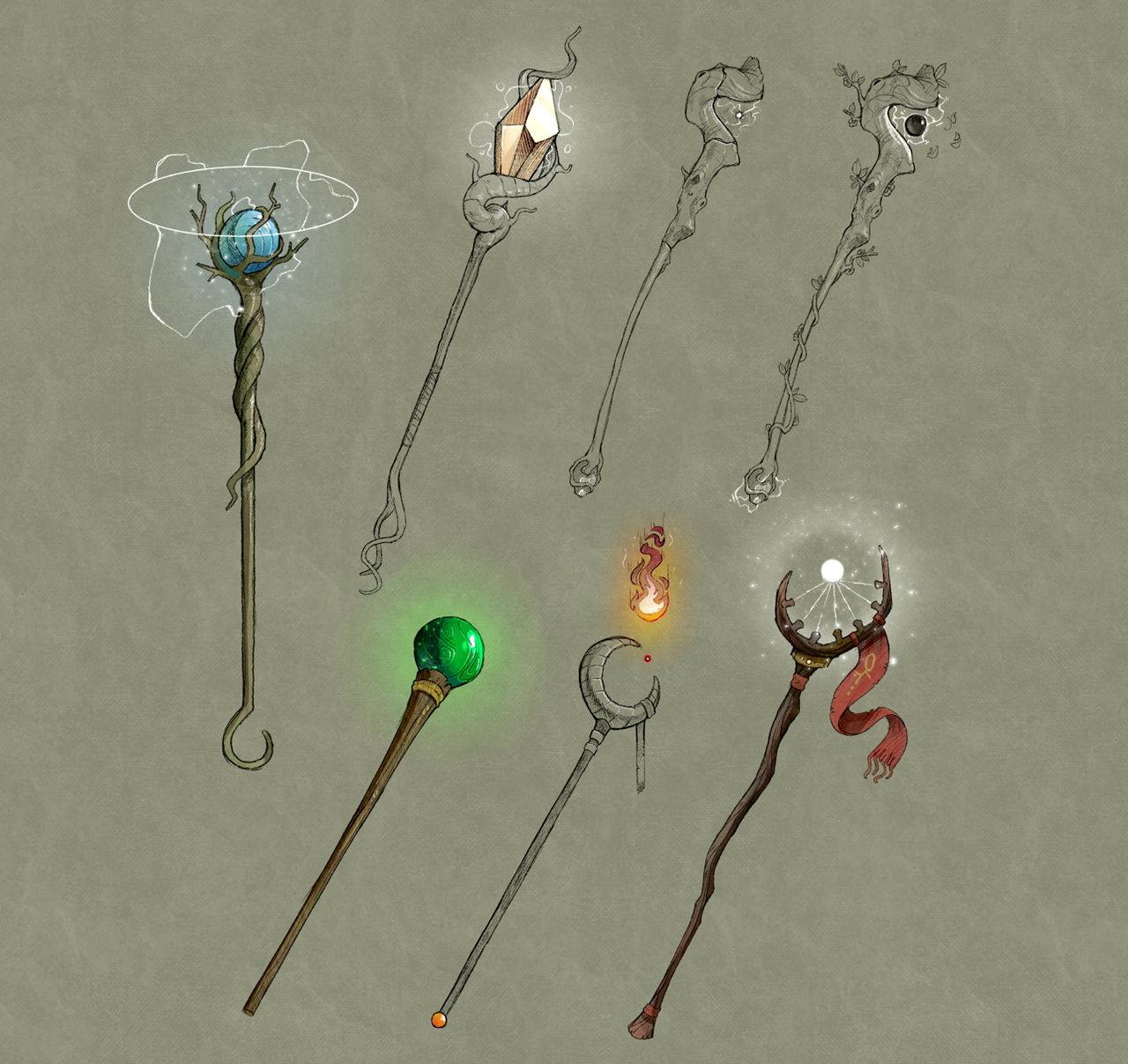 Magic Staff Designs by Rappenem on DeviantArt