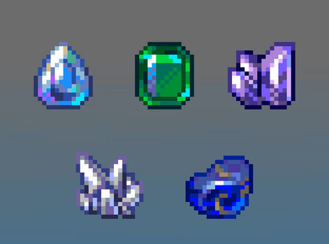 Minecraft Gem Resprites (Commission)