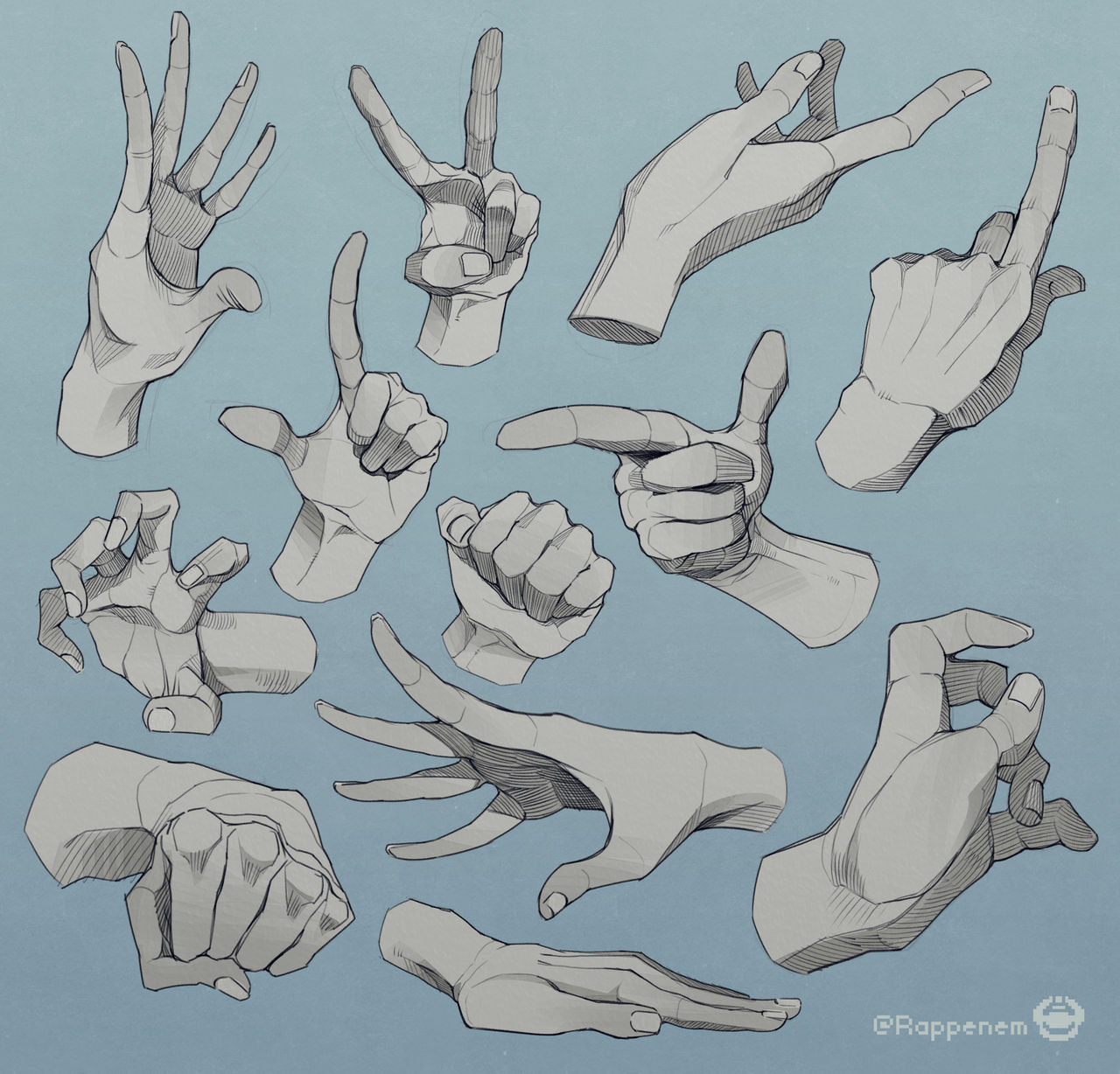 Hand Studies by Rappenem on DeviantArt