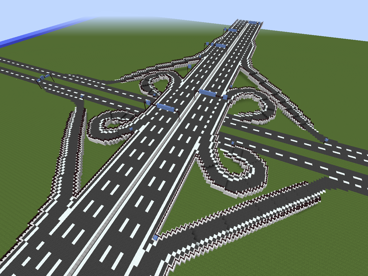 Minecraft Stack Interchange Minecraft Cloverleaf Interchange by JelmerNL on DeviantArt