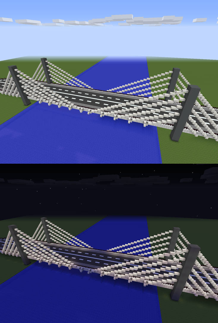 Minecraft Cable-Stayed Bridge by JelmerNL on DeviantArt
