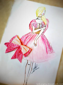 Fashion Sketch 10 Pink BintangMP