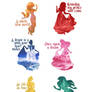 Disney Princesses Silhouettes