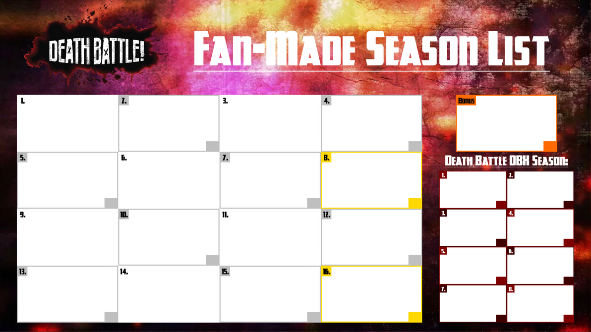 Fan Made Death Battle And DBX Season Template by TotallyNotIncina on ...