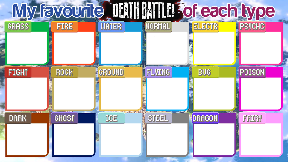 Favorite Matchup of Each Type Template by TotallyNotIncina on DeviantArt Favorite Matchup of Each Type Template by TotallyNotIncina on DeviantArt